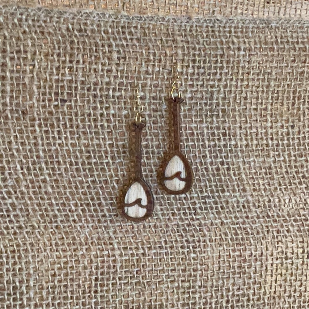 Koa Earrings - Picture 3 of 3